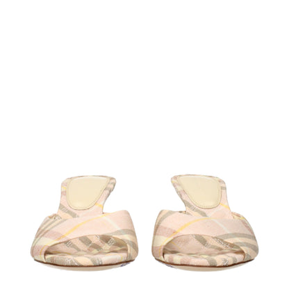 Burberry Pink Fabric Stiletto Heel Sandals