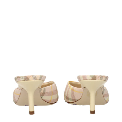 Burberry Pink Fabric Stiletto Heel Sandals