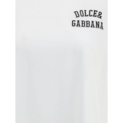 Dolce & Gabbana White Cotton T-Shirt