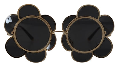 Dolce & Gabbana DG2201 Black Lens Gold Frame LIMITED EDITION Sunglasses