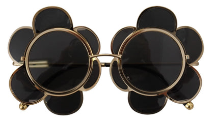 Dolce & Gabbana DG2201 Black Lens Gold Frame LIMITED EDITION Sunglasses