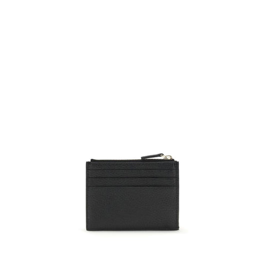 Valentino Garavani Black Calf Leather Bos Taurus Wallet