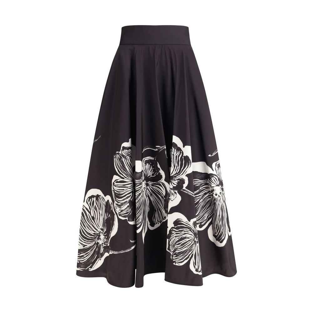 Sara Roka Midi Skirt with floral print
