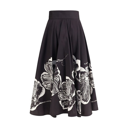 Sara Roka Midi Skirt with floral print