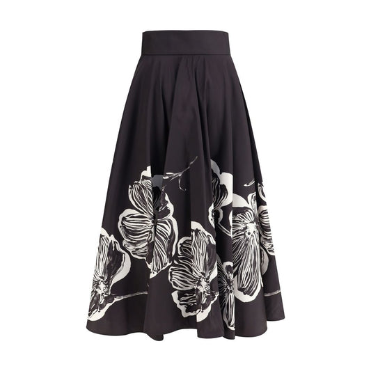Sara Roka Midi Skirt with floral print