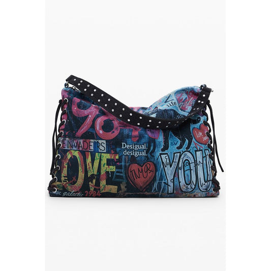 Desigual Blue Cotton Handbag