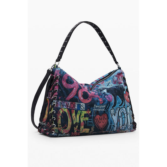 Desigual Blue Cotton Handbag