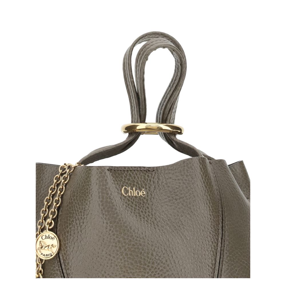 Chloé Gray Calf Leather Bos Taurus Shoulder Bag