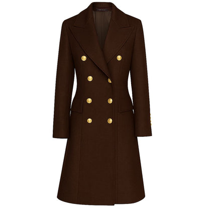 Made in Italy Brown Wool Women Coat