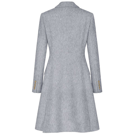 Made in Italy Gray Wool Women Coat