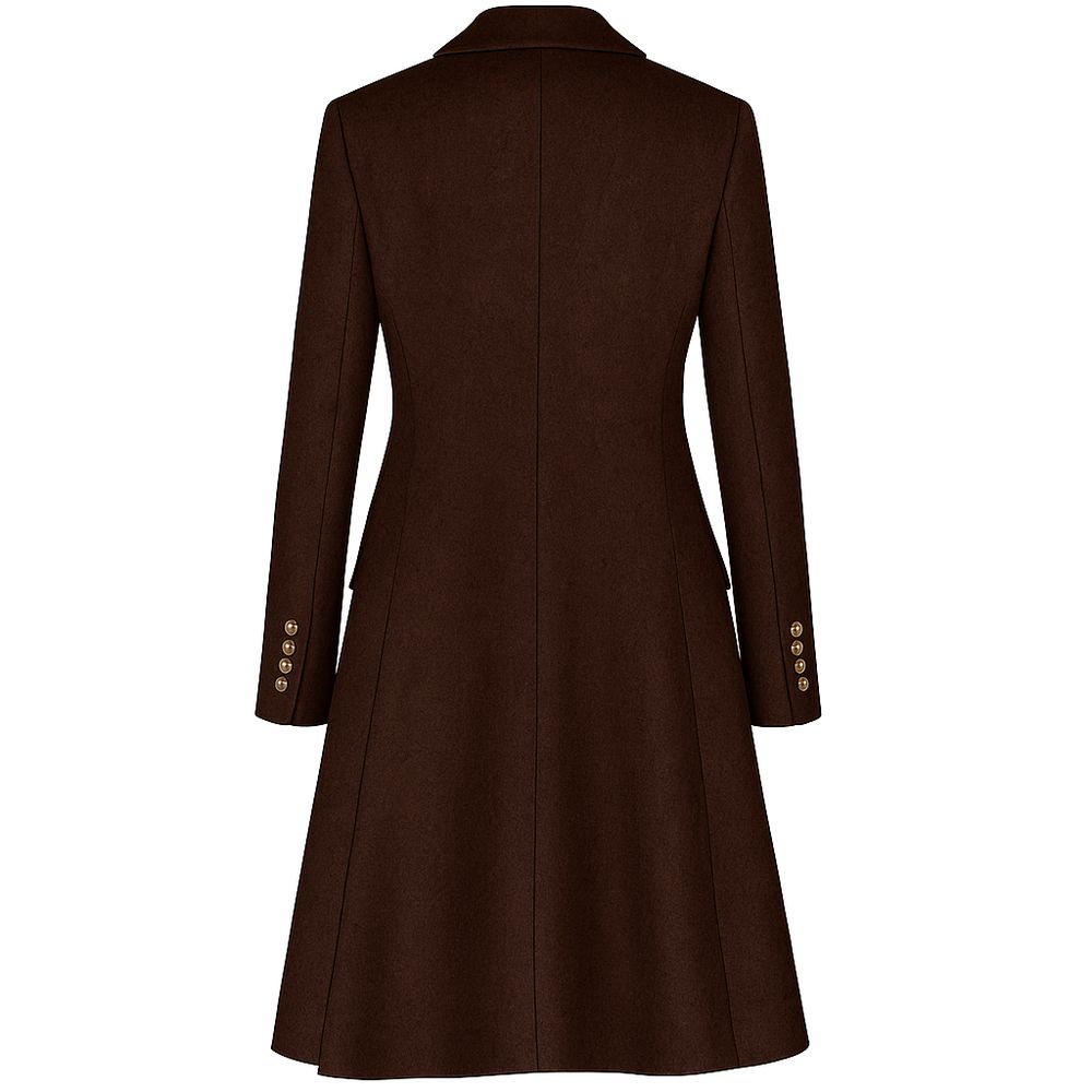 Made in Italy Brown Wool Women Coat
