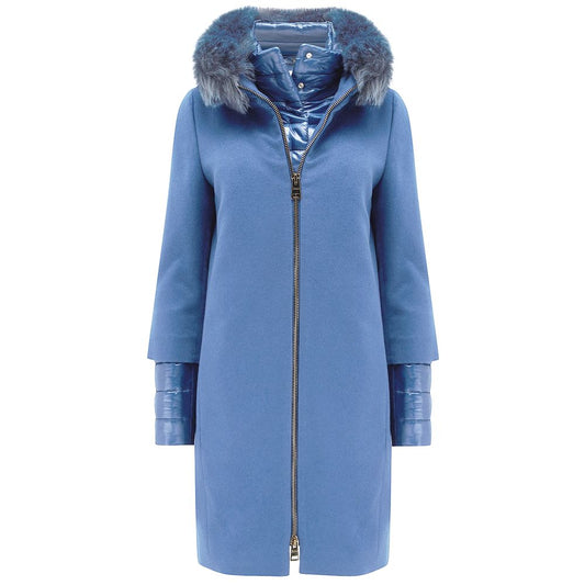 Herno Blue Cashmere Women Coat