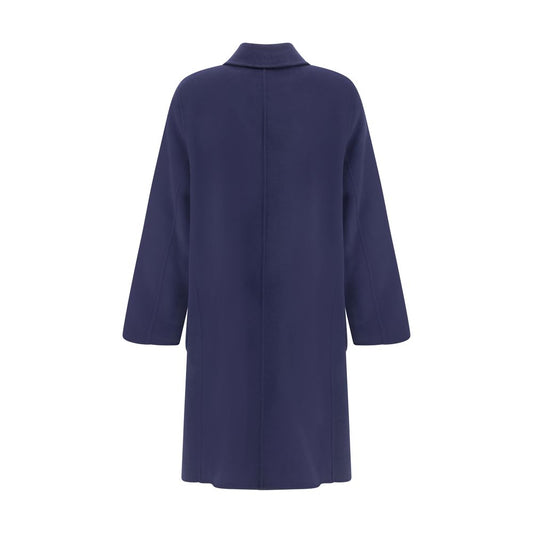 Tory Burch Blue Wool Coat