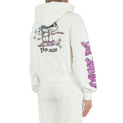 Comme Des Fuckdown Bianco Cotton Women Sweatshirt