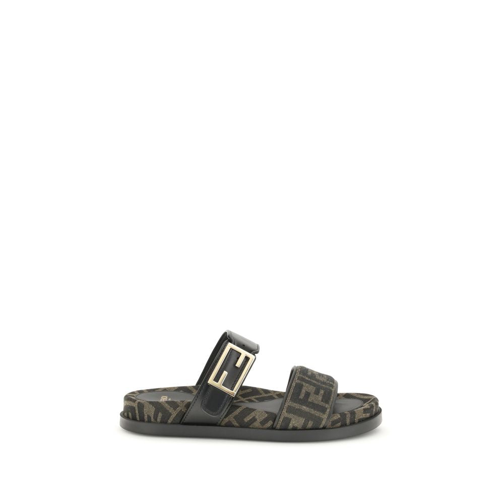 Fendi FF fabric sandal