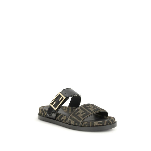 Fendi FF fabric sandal