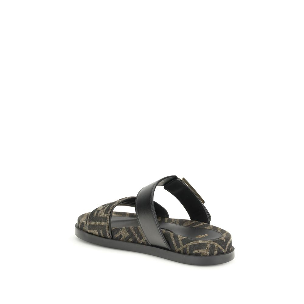 Fendi FF fabric sandal