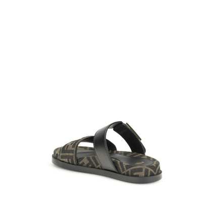 Fendi FF fabric sandal