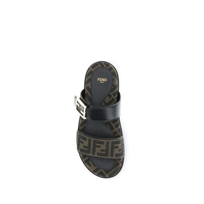 Fendi FF fabric sandal
