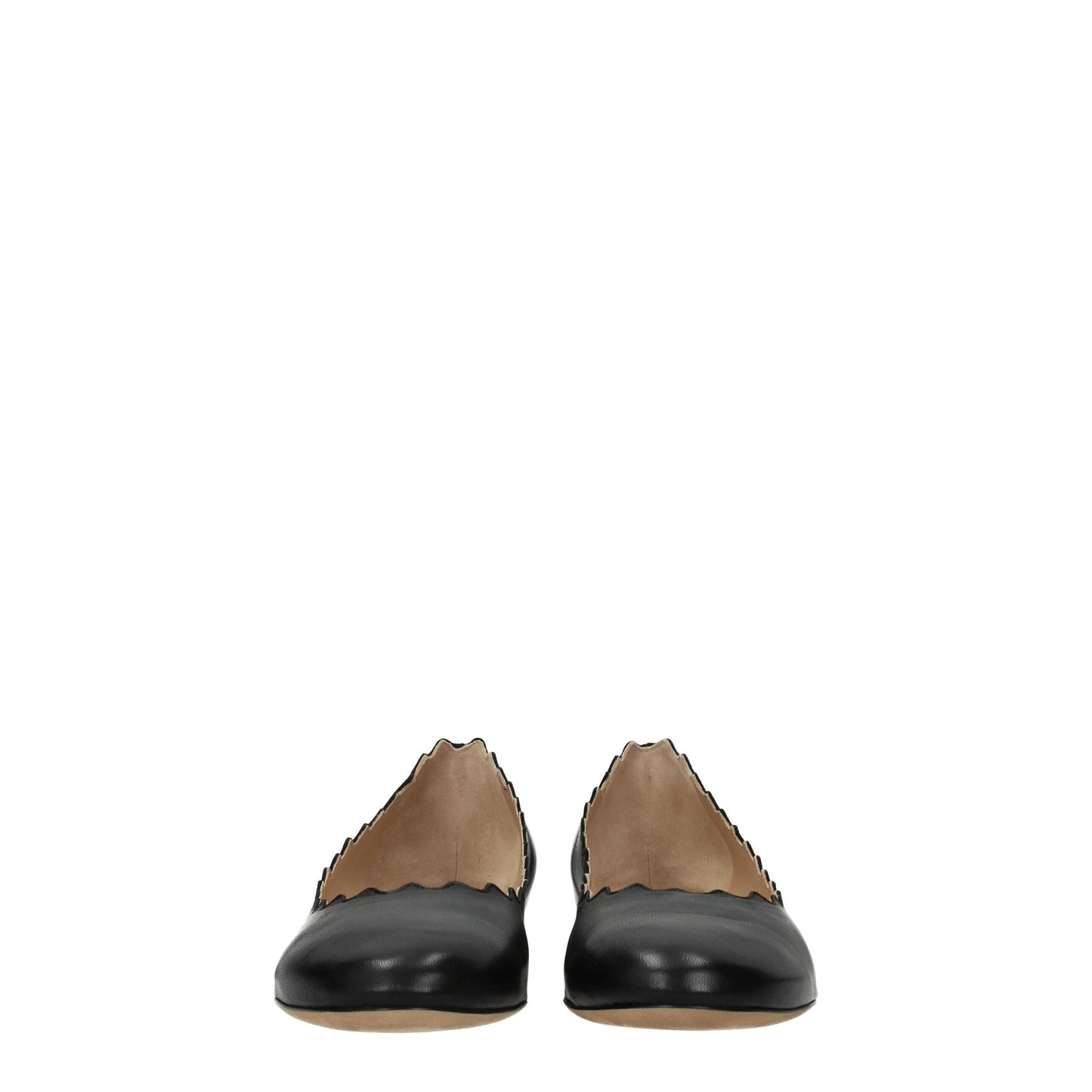 Chloé Black Leather Ballet Flats