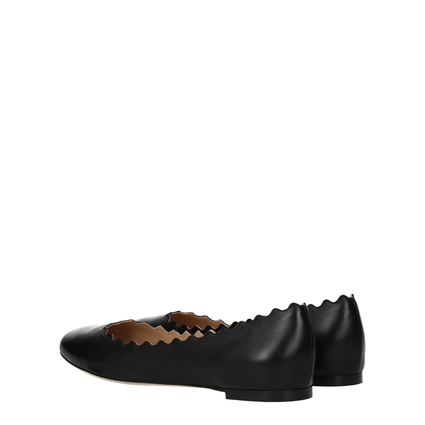Chloé Black Leather Ballet Flats