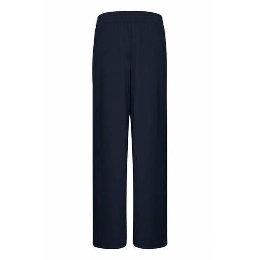 ICHI Blue Recycled Polyurethane Casual Pants