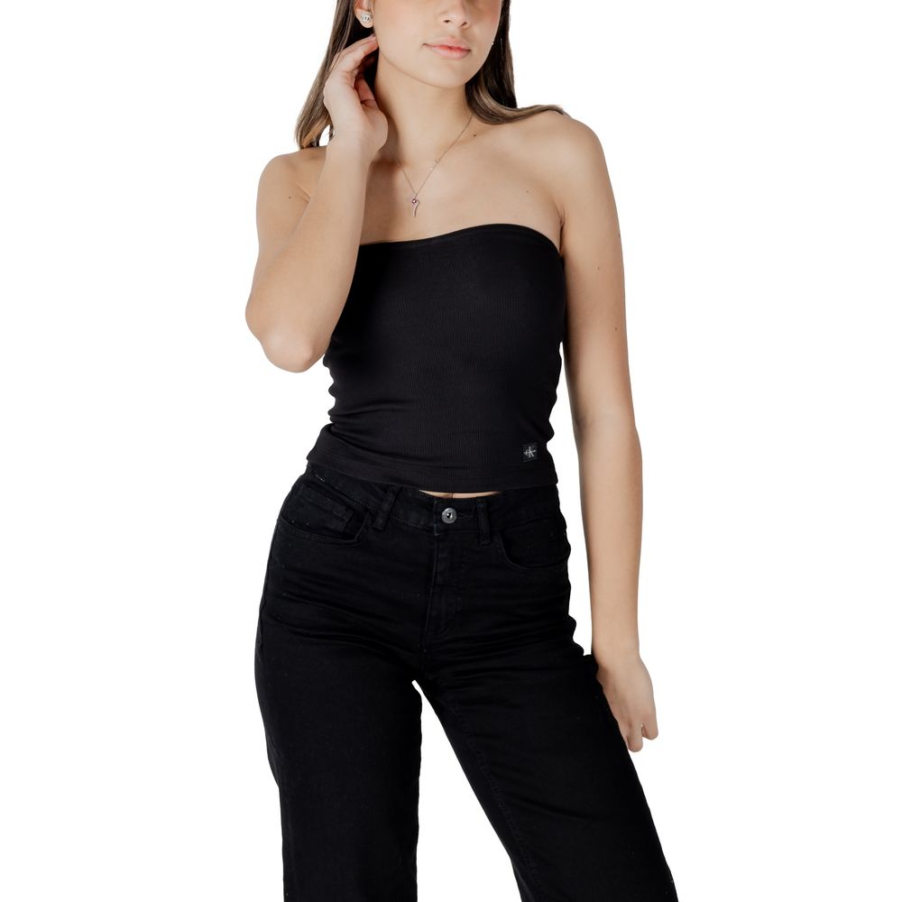 Calvin Klein Jeans Black Recycled Cotton Top