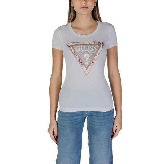 Guess White Cotton T-Shirt
