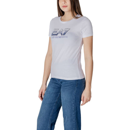 EA7 Emporio Armani White Cotton T-Shirt