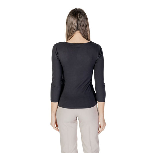 Morgan De Toi Black Viscose Long Sleeve T-Shirt