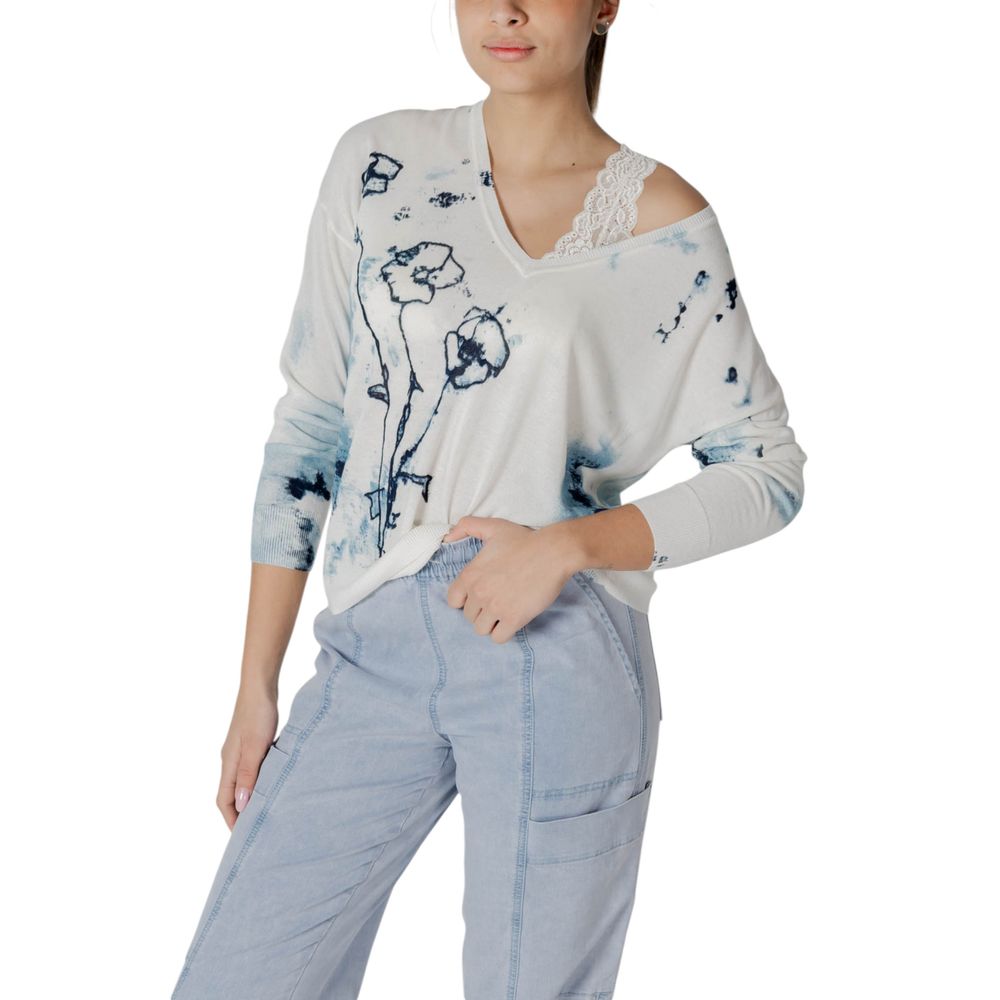 Desigual White Viscose Sweatshirt