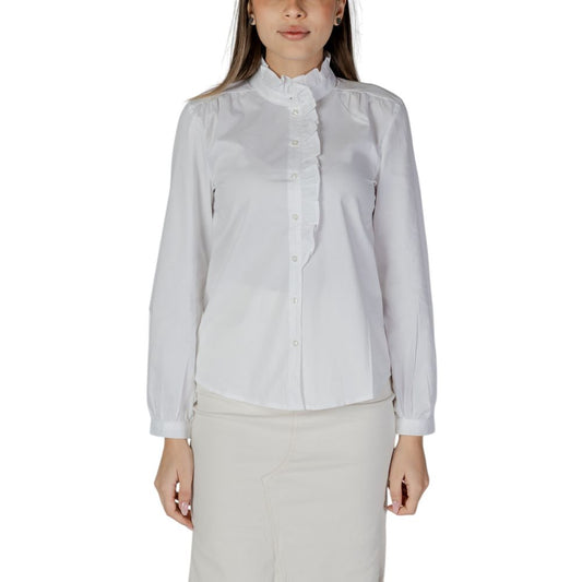 Jacqueline De Yong White Cotton Shirt