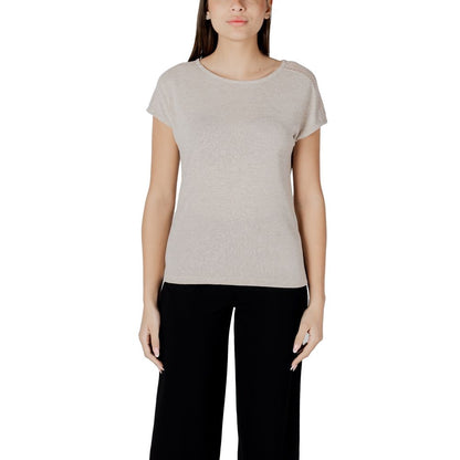 Street One Beige Polyester T-Shirt