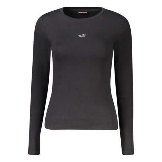 Guess Jeans Black Cotton Women T-Shirt