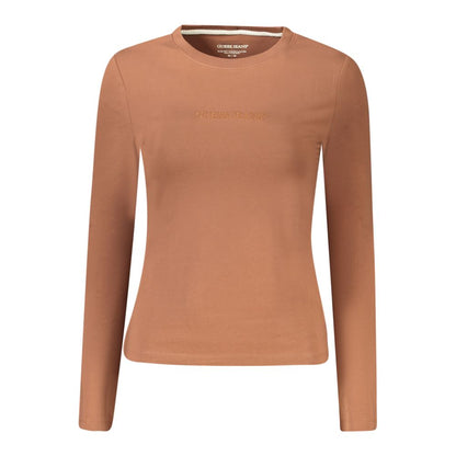 Guess Jeans Brown Cotton Women T-Shirt