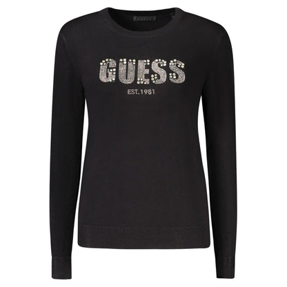 Guess Jeans Black Viscose Women Sweater