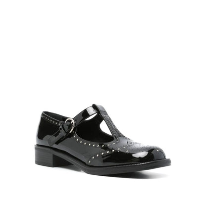 Miu Miu Black Calfskin Moccassin