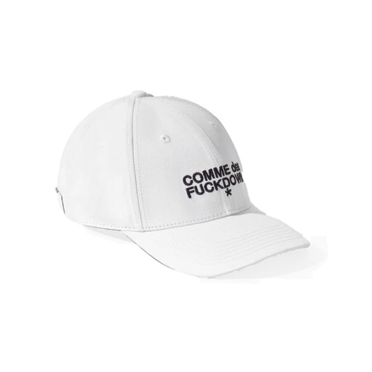 Comme Des Fuckdown White Cotton Hat