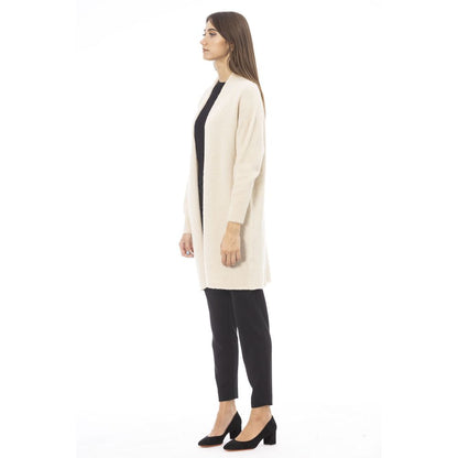 Alpha Studio White Alpaca Women Cardigan