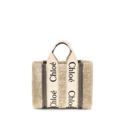 Chloé Small Woody Shearling Tote Bag
