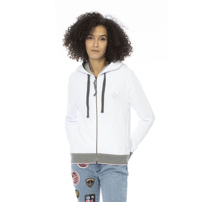 Mr&Mrs Italy White Cotton Women Sweatshirt Top