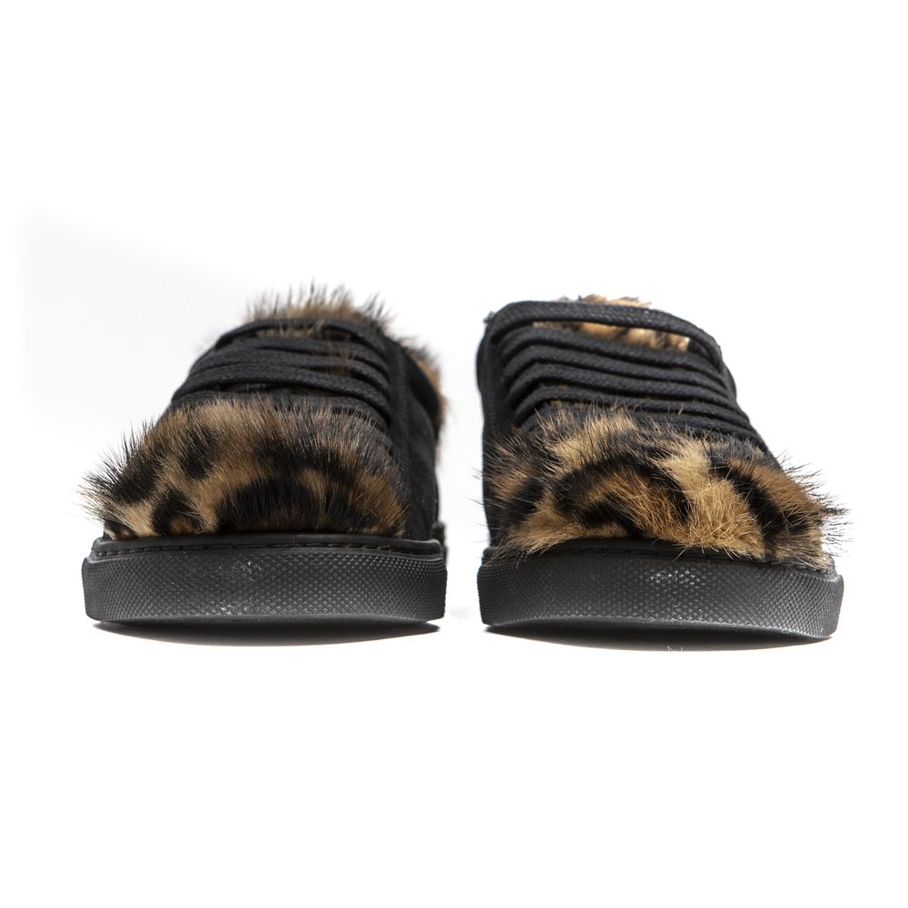 Mr&Mrs Italy Black Leather Women Sneaker