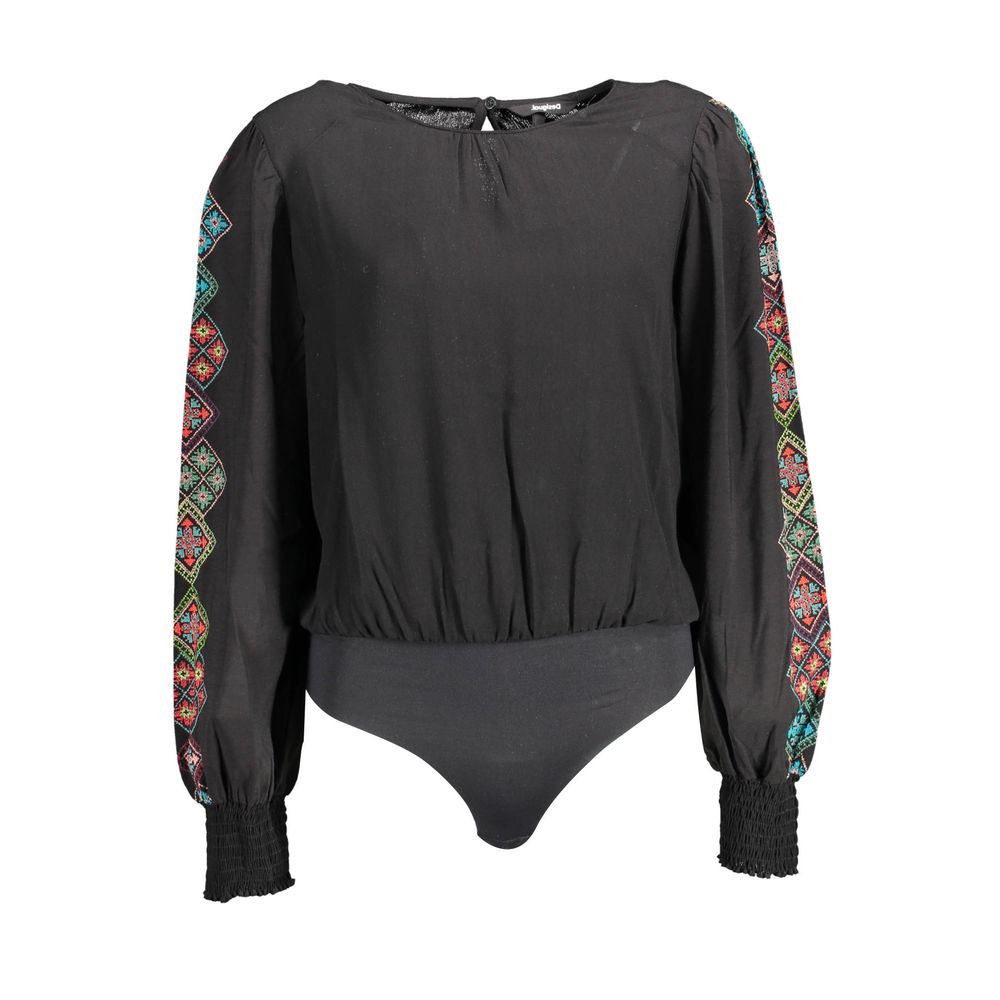 Desigual Black Elastane Bodysuit
