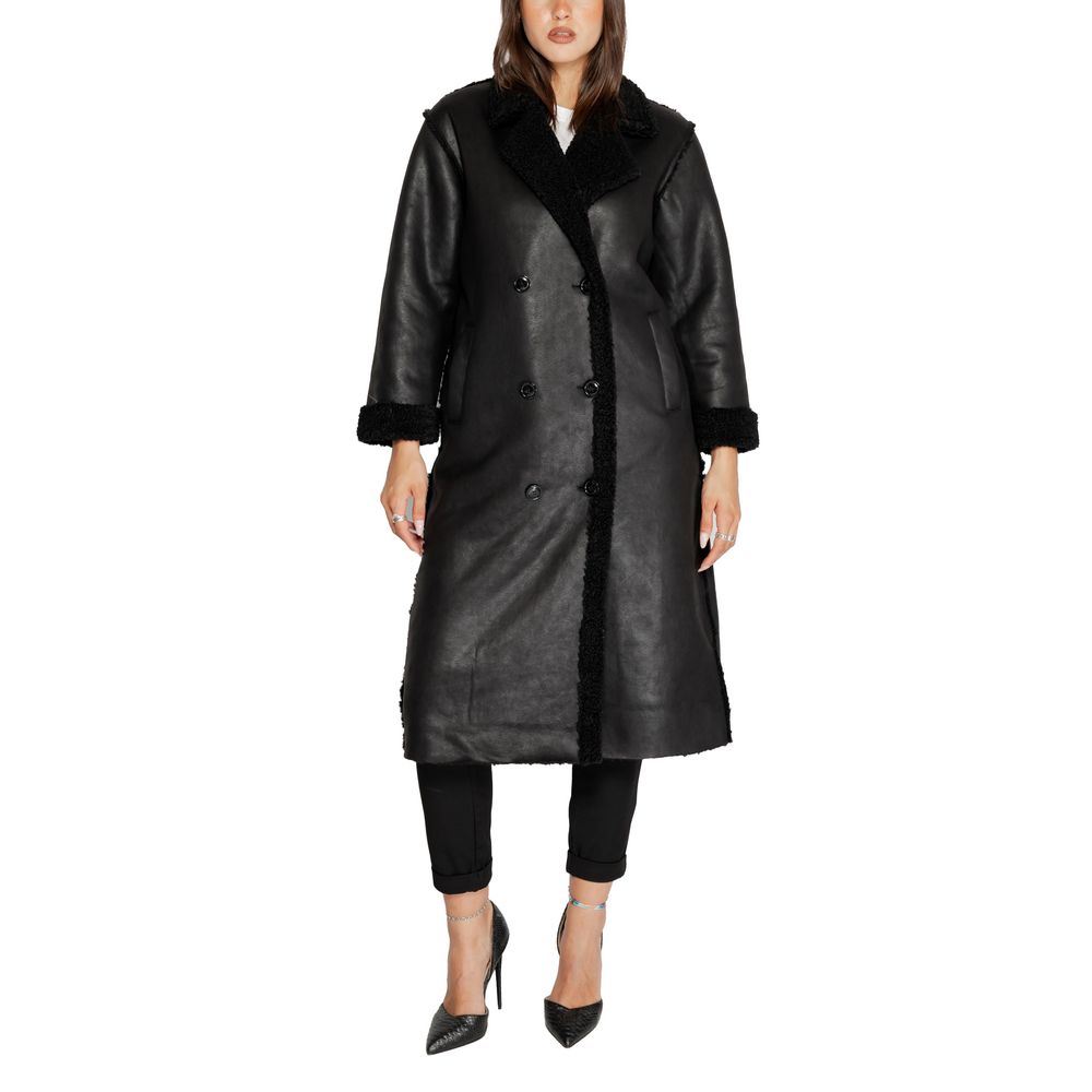 Cleré Black Polyester Coat
