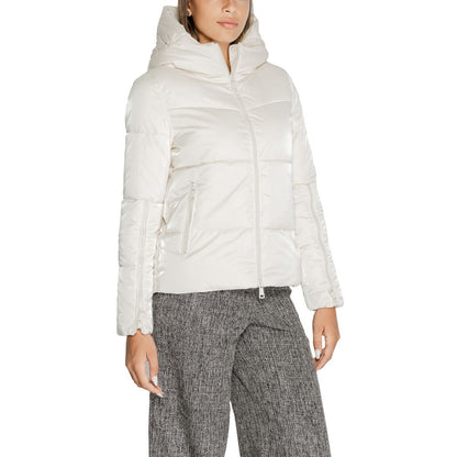 Cleré Cream Polyester Jackets & Coat