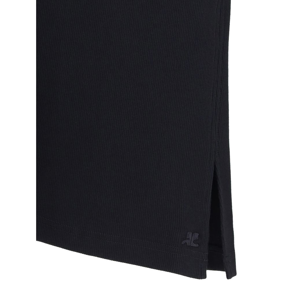 Courrèges Black Cotton Top