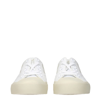 Veja White Fabric Low Top Sneakers
