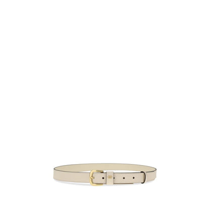 Valentino Garavani White Leather Regular Belt