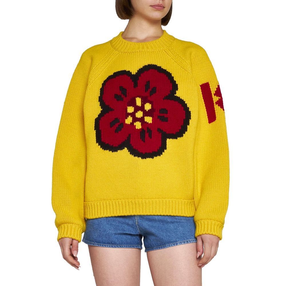 Kenzo Yellow Cotton Sweatshirt