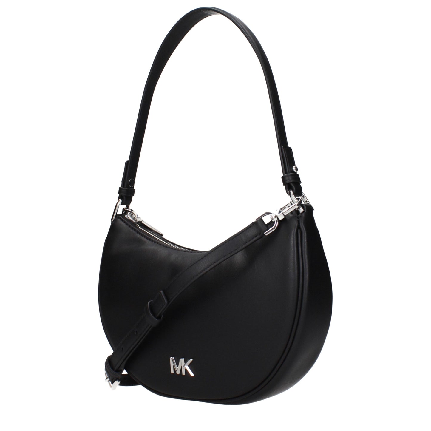 Michael Kors Black Leather Shoulder Bags